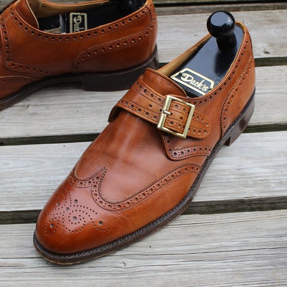 Early 90s Church's for Dack's Tan Monk Strap, Men's 10 Wide US, Made in England - Picture 4 of 12